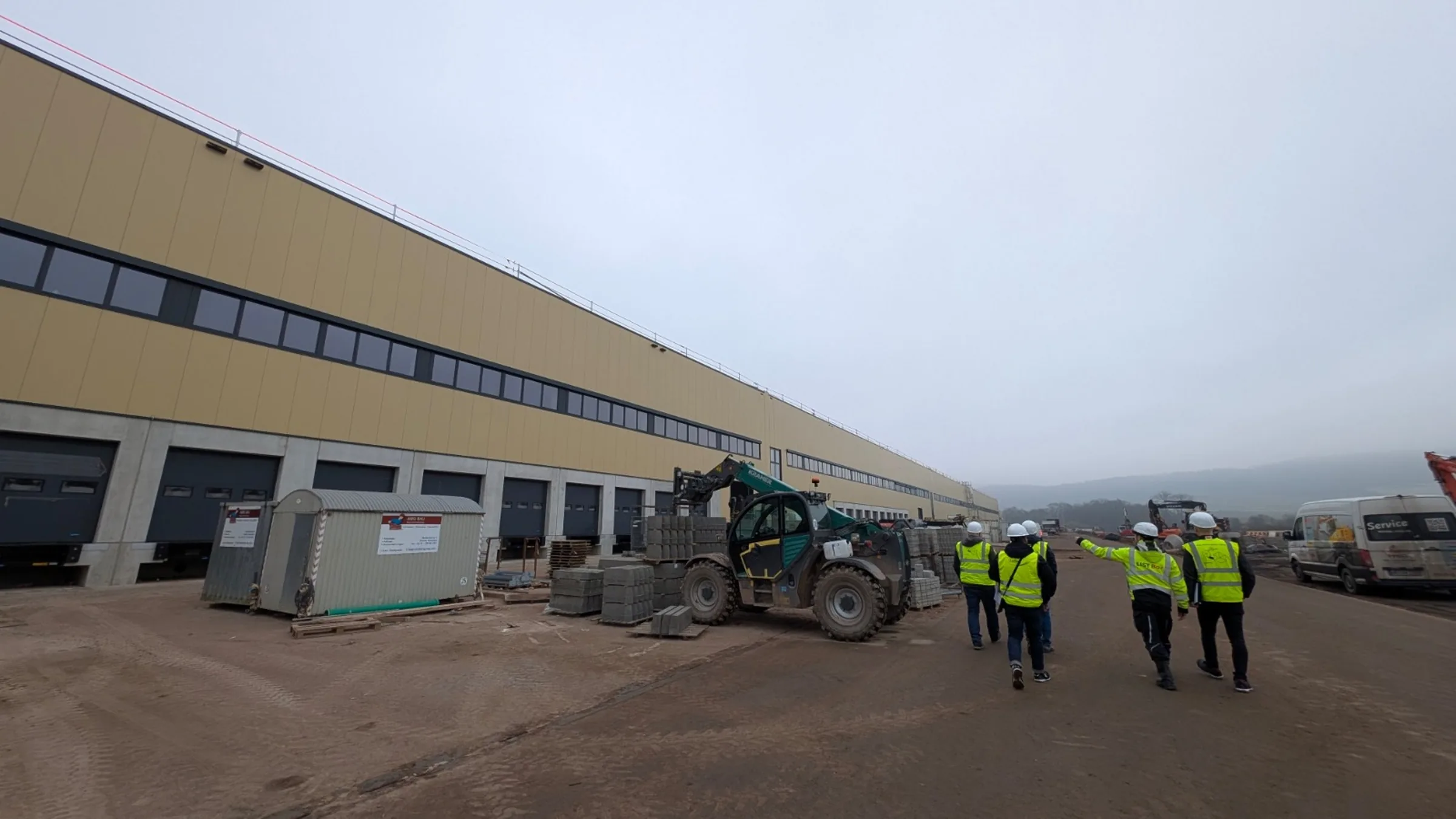 Baustelle eines Logistikzentrums in Diemelstadt
